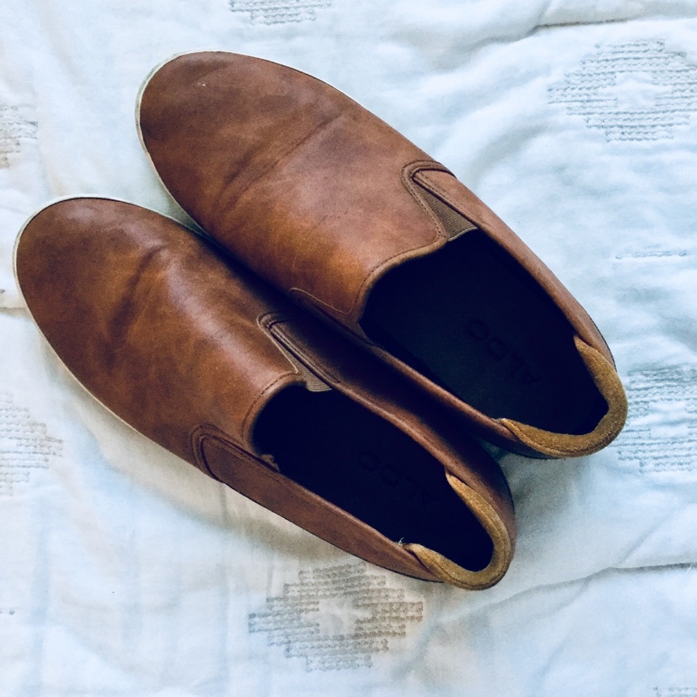Aldo Cognac Sneakers Rubber Sole loafers 12